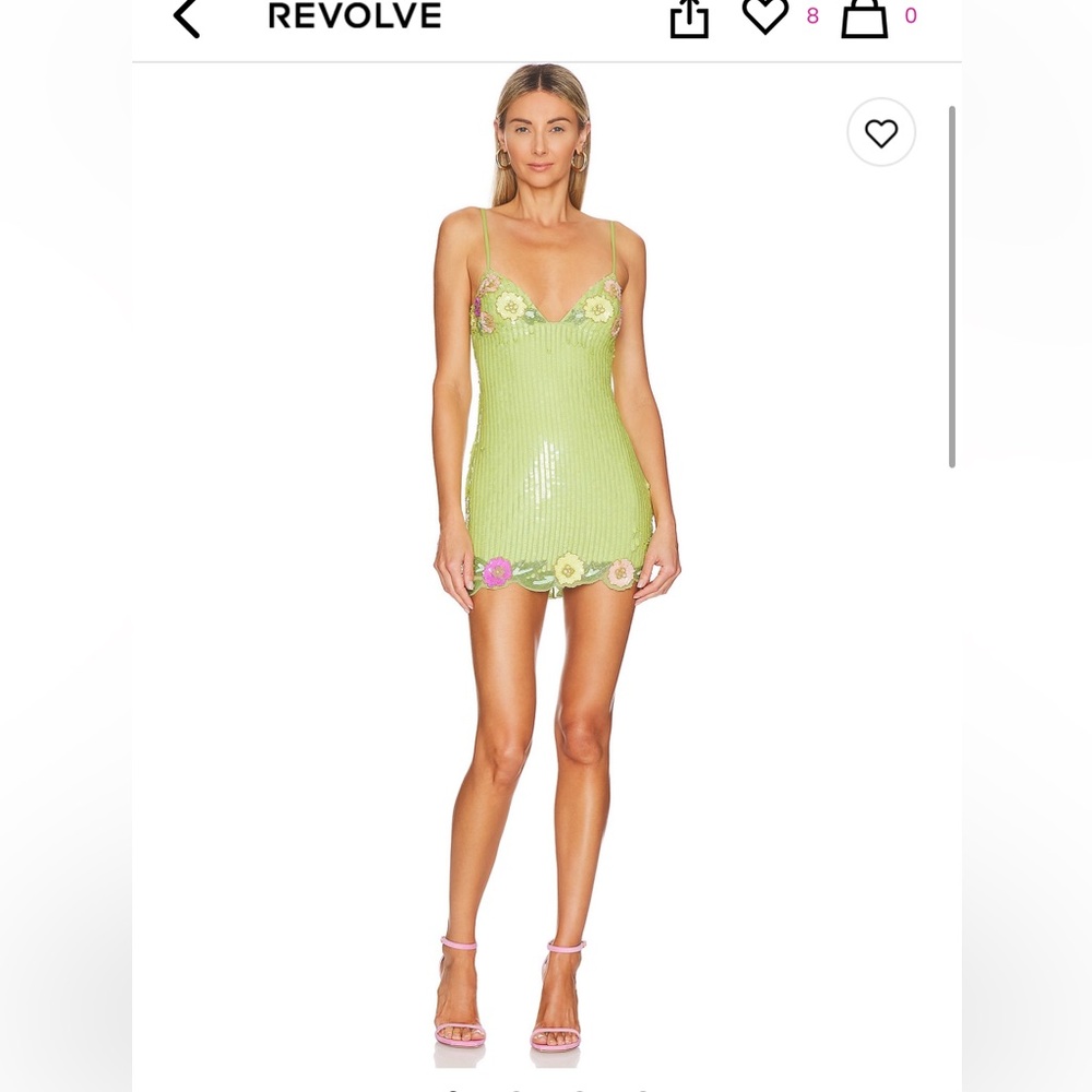 NWT MAJORELLE CAL EMBELLISHED MINI DRESS IN LIME SIZE XS
